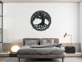 drevko Nálepka Strom života Plynutie času Rozmer obrazu: 32,5 x 32,5 cm, Farba dekorácie: Čierna