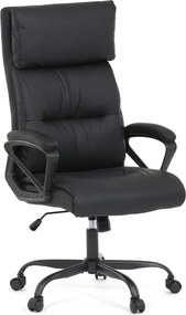 Kancelárske kreslo PEDRO — ekokoža, čierna