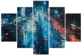 Obraz - Veľkomesto, olejomaľba (150x105 cm)