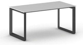 Kancelársky stôl PRIMO INSPIRE, 160x80 cm, čierna podnož, sivá