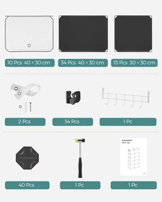 Topánková skriňa, 10 priehradková modulárna úložná jednotka, 32 x 165 x 125 cm, čierna