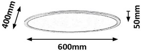 Rabalux LED stropné svietidlo Taleb 40W | 3200lm | 3000K-6000K - CCT, stmievateľné, diaľkové ovládanie