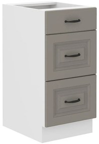 Kuchynská skrinka Stilo claygrey/biela 40D 3S BB