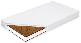 Matrac do kolísky STANDARD 80x40x8 cm kokos-molitan-kokos biely