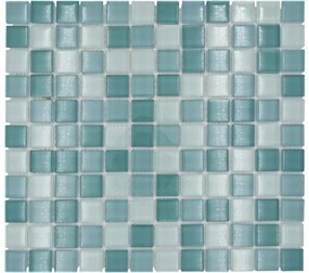 Sklenená mozaika XCM 8114 30,5x32,5 cm zelená