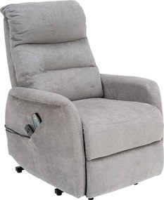 Masážne kreslo s polohovaním Legacy, šedá látka