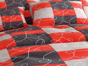 Bavlnené obliečky SQUARES BLEND červené Rozmer obliečky: 70 x 90 cm | 140 x 200 cm