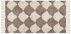 Bavlnený koberec 80 x 150 cm hnedá/béžová SINOP Beliani