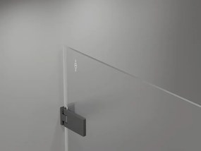 Mexen, Mexen Lunar-F pravé sklápacie sprchové dvere 65 cm, transparentné, pištoľový kov - 836-065-000-95-00-P