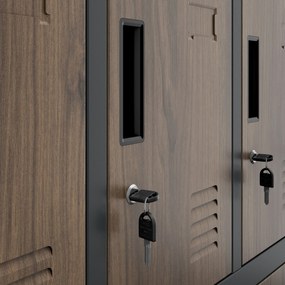 Skriňa s priehradkami s 20 priehradkami ROBERT, 1360 x 1720 x 450 mm, Eco Design: antracit/ orech