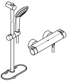 GROHE 34195001 - termostatická batéria GROHTHERM 2000 s EUPHORIA 110 súpravou, chróm