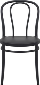 VICTOR záhradná stolička bez podrúčok black