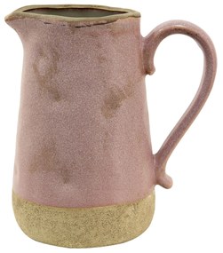 Ružovo-béžový keramický džbán Pinae L - 20*14*23 cm