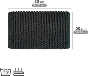 Tmavozelená textilná kúpeľňová predložka 50x80 cm Solivo – Wenko