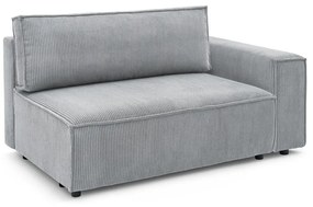 Svetlosivý menčestrový modul pohovky (pravý roh) Nihad modular – Bobochic Paris