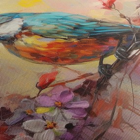 Obraz - Maľba vtáčika (90x60 cm)