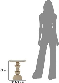 Okrúhly odkladací stolík so sklenenou doskou ø 40,5 cm Dune – Mauro Ferretti