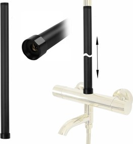 Rea Rea, predĺženie pre vaňovú/sprchovú súpravu 50cm, čierna matná, REA-K0880