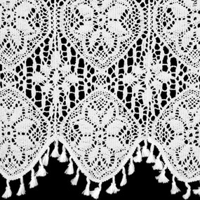 KRÁTKA ZÁCLONA NA PÁSKE MOLY 150X30 CM BIELA