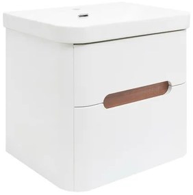 Kúpeľňová skrinka s umývadlom SAT Fusion 57,5x53x45 cm biela matná SATFUSION260WMW, 1 ks