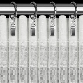 ZÁCLONA NA PÁSKE EVA MINGE ROSES4 350X160 CM BIELA