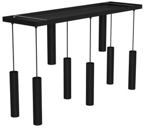 Luster na lanku RAITO 8xGU10/8W/230V čierna