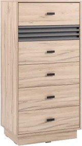 Komoda so zásuvkami Ancona, 60 cm, dub estana/antracit%