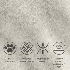 Krémová čalúnená dvojlôžková posteľ s úložným priestorom s roštom 140x200 cm Shell – Maison de Rêve