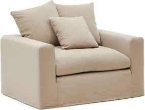 Béžové ľanové kreslo Nora – Kave Home