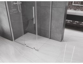 Mexen Velar, sprchový kút s posuvnými dverami 100(dvere) x 90(stena) cm, 8mm číre sklo, chrómový profil, 871-100-090-01-01