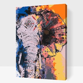 Gario Maľovanie podľa čísel Slon africký Rozmery: 40 x 60 cm, Rámovanie: Iba zrolované plátno