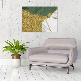 Sklenený obraz - Zelený mramor N⁰2 (70x50 cm)