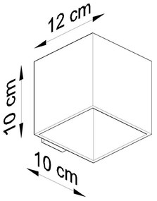 Nástenné svietidlo Quad, 1x drevené tienidlo