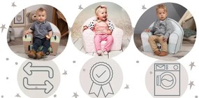 Penová detská sedačka 51 x 33 x 42 cm autíčko