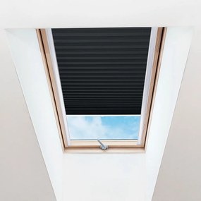 FOA Plisé roleta na strešné okná, Priesvitná, Čierná, P 012 , 100 x 60 cm