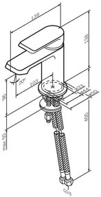Umývadlová batéria AM.PM Flash FNA02122 jednopáková, čierna