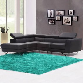 Protišmykový koberec SHAGGY svetlomodrý