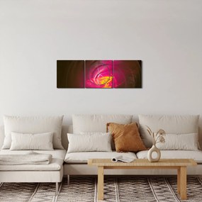 Obraz - abstrakcie špirály (s hodinami) (90x30 cm)