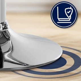 Barová stolička Olinda - zamat, chróm rám - krémová