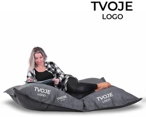 Sedací vak vankúš sivý semišový s vlastným logom EMI