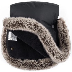 PETITE&amp;MARS - Rukávniky na kočík FURRY Forever Black