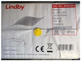 Lindby Lindby - LED Nástenné svietidlo SALKA 2xLED/2W/230V LW1271