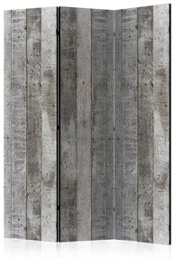 Paraván - Concrete Timber [Room Dividers] Veľkosť: 135x172, Verzia: Akustický