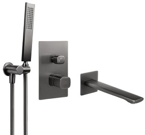 Laveo Tores, vaňová súprava pod omietku, grafitová, LAV-BVT_911P