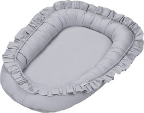 Saténovo bavlnené hniezdo pre bábätká šedá