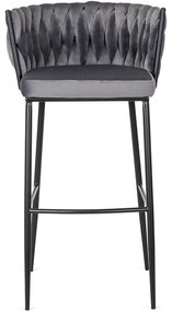 Barová židle Flores 60 cm černá/šedá