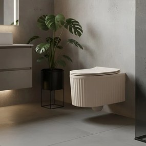 BPS-koupelny Závesná WC misa so SoftClose sedadlom HYD-7286, cappuccino