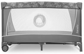 Lionelo - Cestovná postieľka FLOWER Sivý kameň