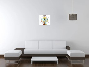 Gario Obraz s hodinami Usmiaty robot Rozmery: 30 x 30 cm