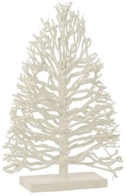 Biely drevený strom na nohe Teatree Wood White - 45*15*70 cm